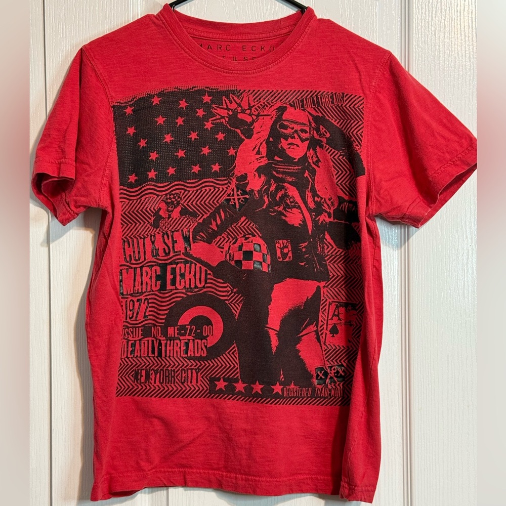 Marc Ecko Cut & Sew Graphic‎ Tee- Vintage- Deadly Threads-Small